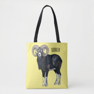 Mouflon-Cartoon Tasche