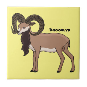 Mouflon-Ziegenbild Fliese