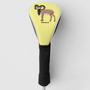 Mouflon-Ziegenbild Golf Headcover
