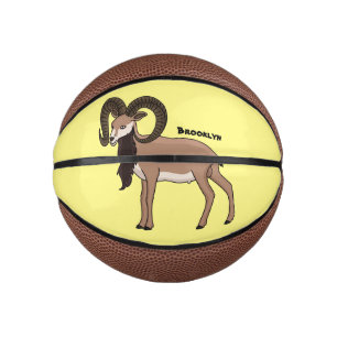 Mouflon-Ziegenbild Mini Basketball