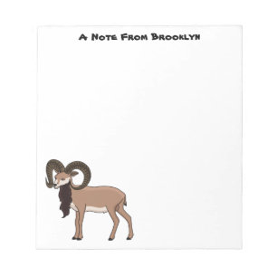 Mouflon-Ziegenbild Notizblock