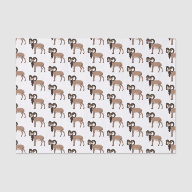 Mouflon-Ziegenbild Seidenpapier (Vorderseite)