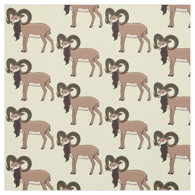 Mouflon-Ziegenbild Stoff (Muster)