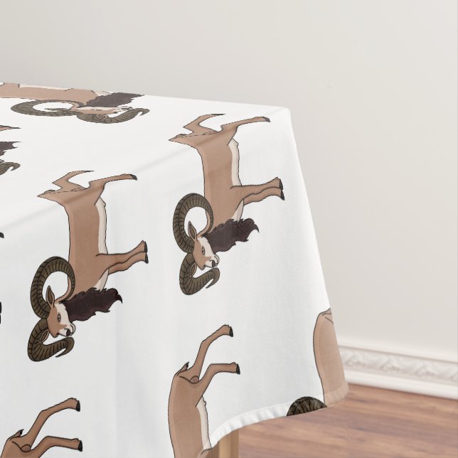 Mouflon-Ziegenbild Tischdecke (Beispiel)