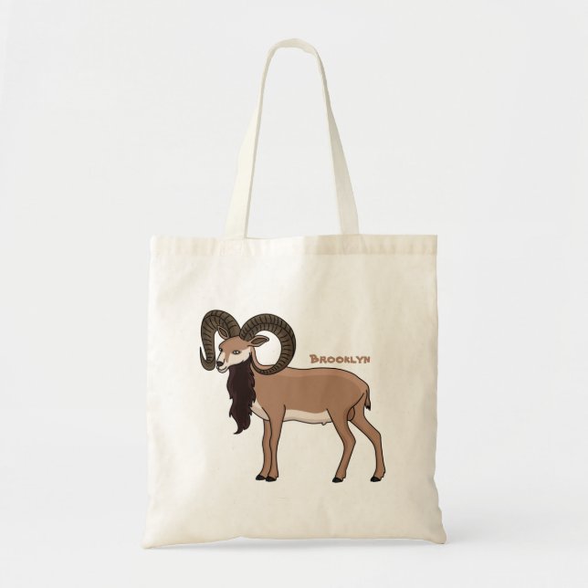 Mouflon-Ziegenbild Tragetasche (Vorne)