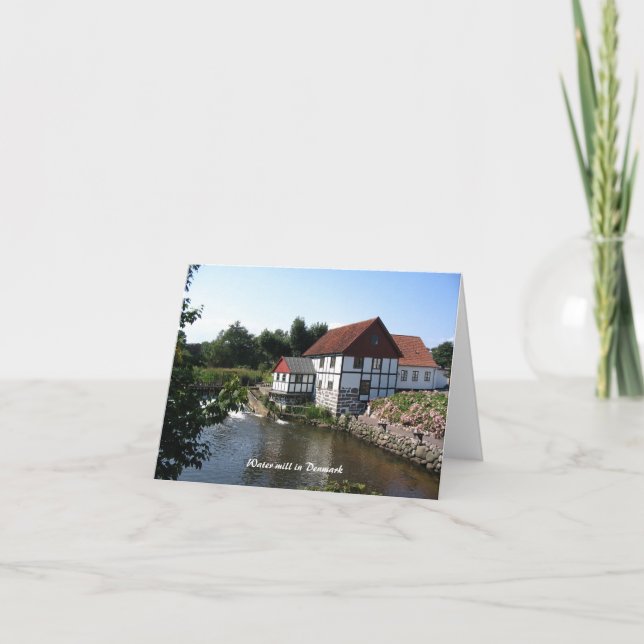 Moulin à eau au Danemark Carte pour notes (Devant)