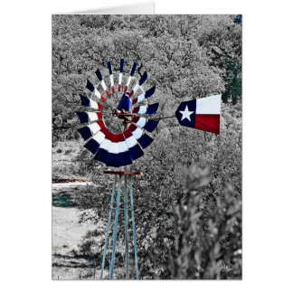 Moulin à vent de drapeau du Texas près de Johnson