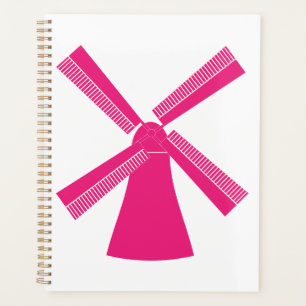 Moulin à vent rose