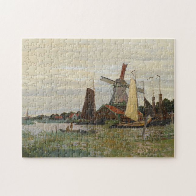 Moulin à vin à Zaandam par Claude Monet Puzzle (Horizontal)