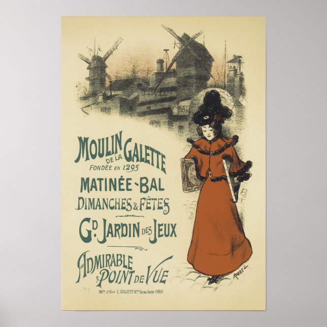 Moulin de la Galette, Roedel Poster (Vorne)