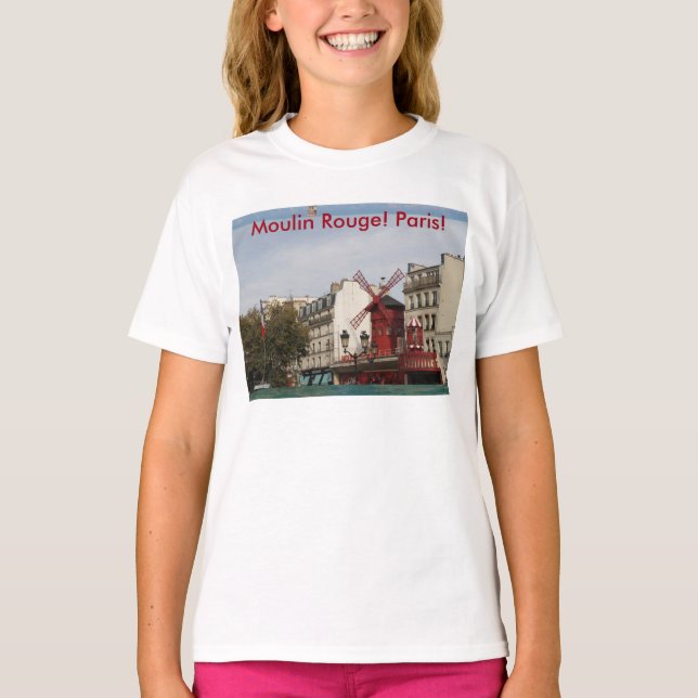 Moulin Rouge! Paris! Fotografie des Shirts der Fra (Vorderseite)