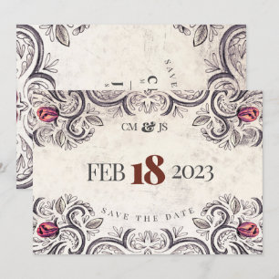 Mouline Rouge Rustikale Rose Einladung