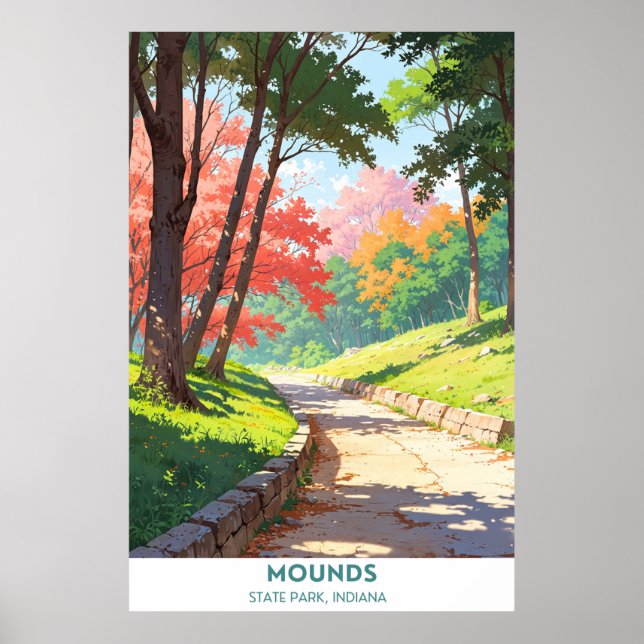 Mounds Staat Park, Indiana Poster (Vorne)