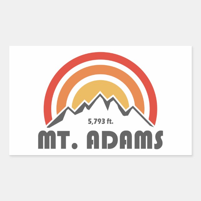 Mount Adams New Hampshire Rechteckiger Aufkleber (Vorderseite)
