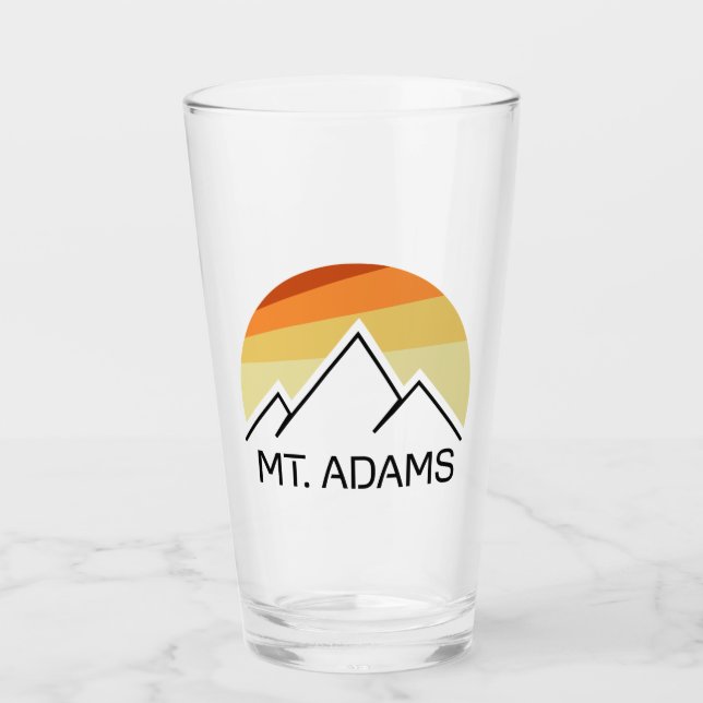 Mount Adams New Hampshire Retro Glas (Vorderseite)