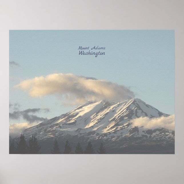 Mount Adams Washington Landschaftlich Foto Poster (Vorne)