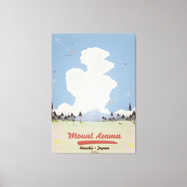 Mount Asama Honshū. Leinwanddruck (Vorderseite)