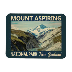 Mount Aspiring Nationalpark Neuseeland Vintag Magnet