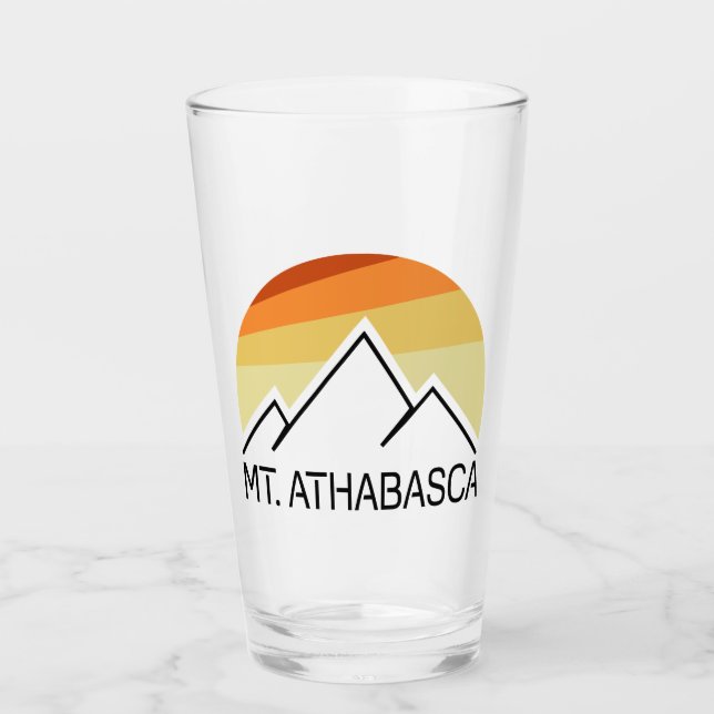 Mount Athabasca Alberta Retro Glas (Vorderseite)