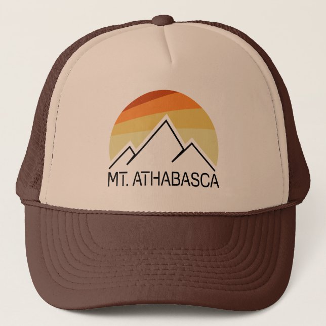 Mount Athabasca Alberta Retro Truckerkappe (Vorderseite)