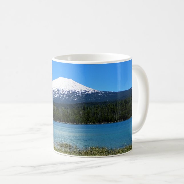 Mount Bachelor, OR Kaffeetasse (VorderseiteRechts)