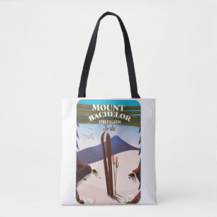 Mount Bachelor Oregon Skireiseplakat Zwei-Tone C Tasche