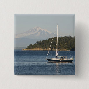Mount Baker dominiert die Landschaft Button