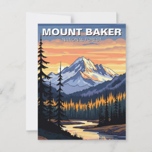 Mount Baker National Forest Washington Reise Postkarte