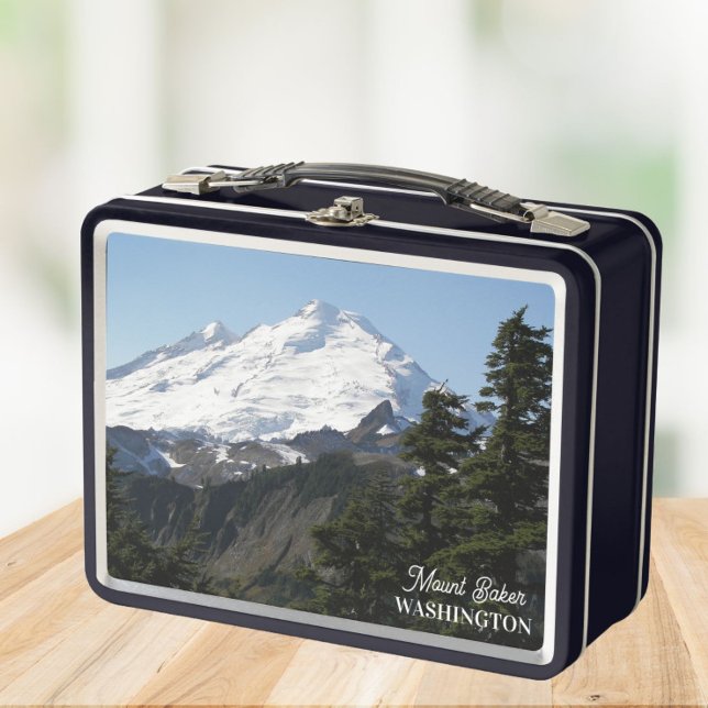 Mount Baker, Washington Landschaft Metall Brotdose (In Situ)