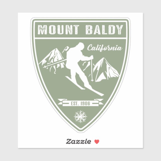 Mount Baldy California Aufkleber (Blatt)