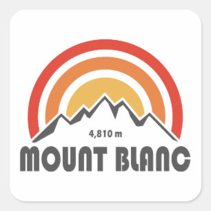 Mount Blanc Quadratischer Aufkleber