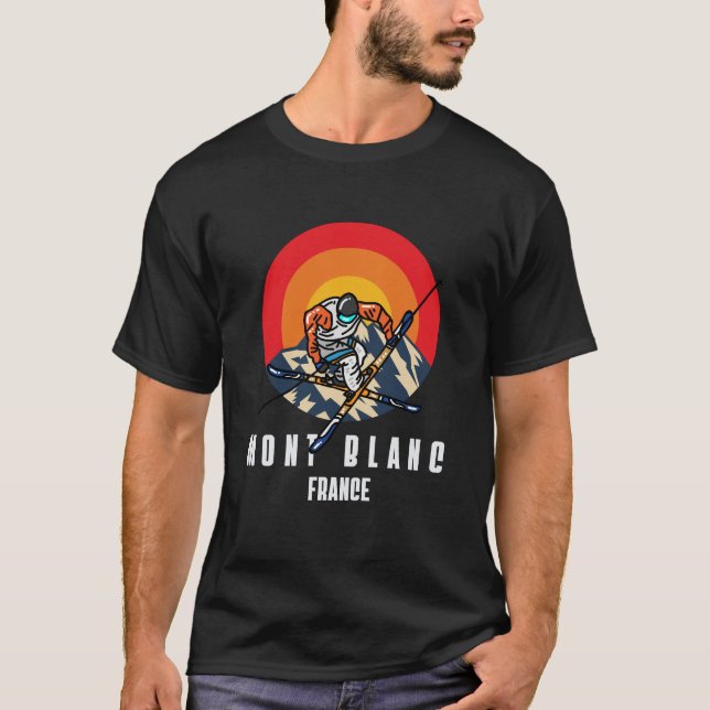 Mount Blanc Ski Frankreich T-Shirt (Vorderseite)