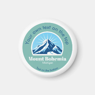 Mount Bohemia Michigan Weihnachtsblauer Berg Magnet