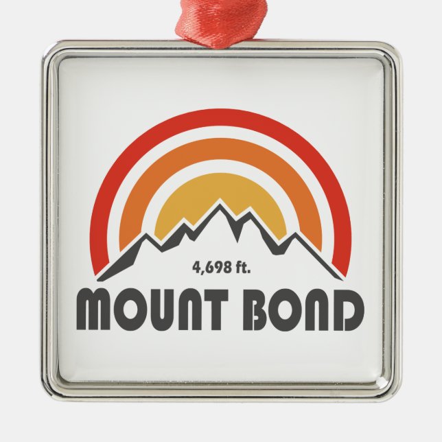 Mount Bond New Hampshire Ornament Aus Metall (Vorne)