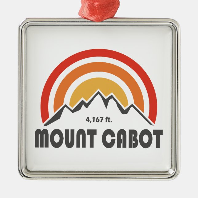 Mount Cabot New Hampshire Ornament Aus Metall (Vorne)