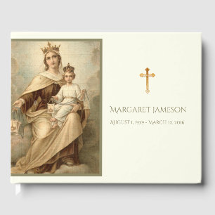 MOUNT CARMEL Jungfrau Mary Beerdigung Memorial Gästebuch