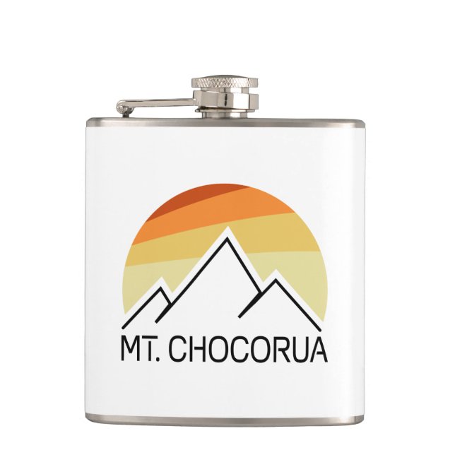 Mount Chocorua New Hampshire Retro Flachmann (Vorderseite)