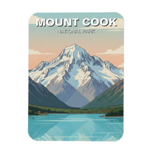 Mount Cook Nationalpark Neuseeland Postkarte Magnet
