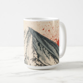 Mount Damavand Minimalistische Wandkunst – Rote So Kaffeetasse