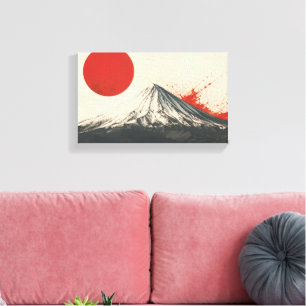 Mount Damavand Minimalistische Wandkunst – Rote So Leinwanddruck