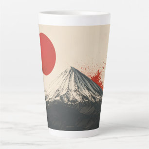 Mount Damavand Minimalistische Wandkunst – Rote So Milchtasse