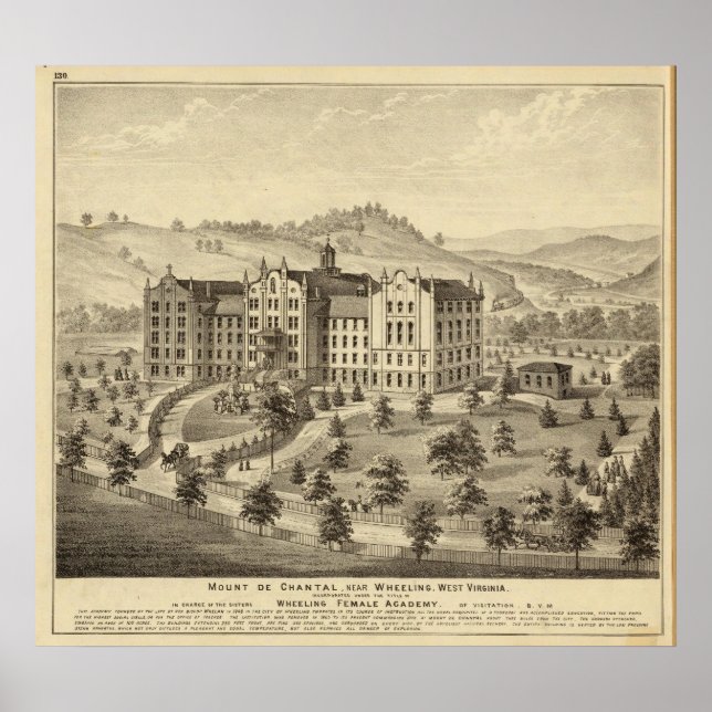 Mount de Chantal, bei Wheeling, West Virginia Poster (Vorne)