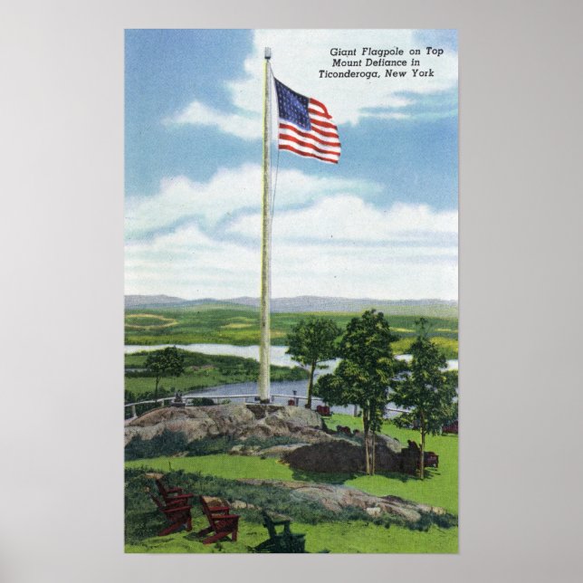 Mount Defiance Giant Flagpole Scene Poster (Vorne)