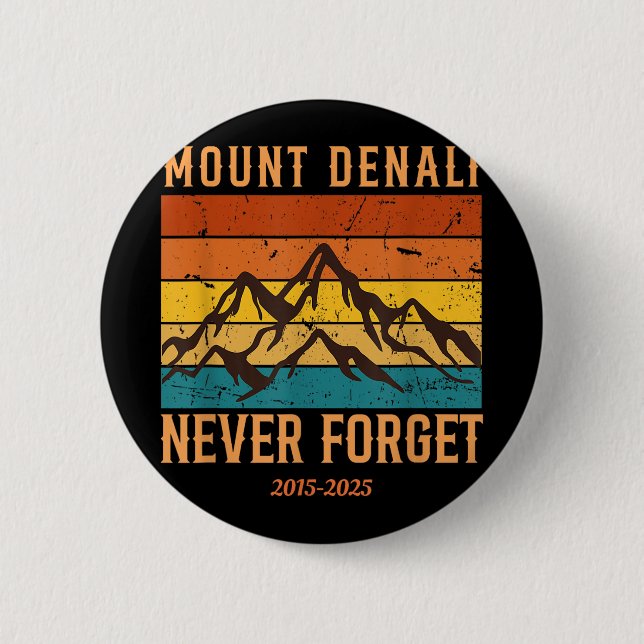 Mount Denali Nationalpark Mount Mckinley Us Button (Vorderseite)