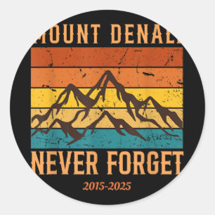 Mount Denali Nationalpark Mount Mckinley Us Runder Aufkleber