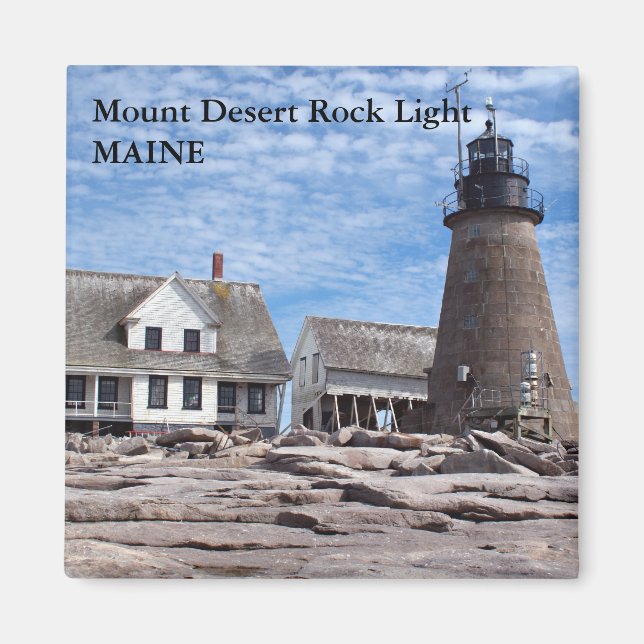 Mount Desert Rock Light, Maine Magnet (Devant)