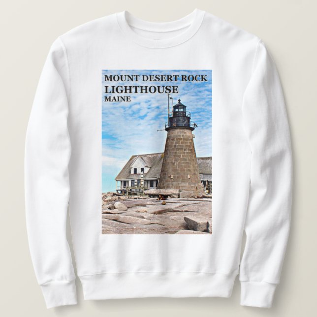 Mount Desert Rock Lighthouse, Maine Sweatshirt (Design vorne)