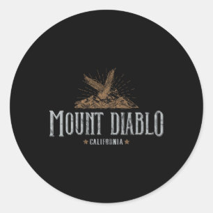Mount Diablo Kalifornien Berge Camp Wandern Adler Runder Aufkleber