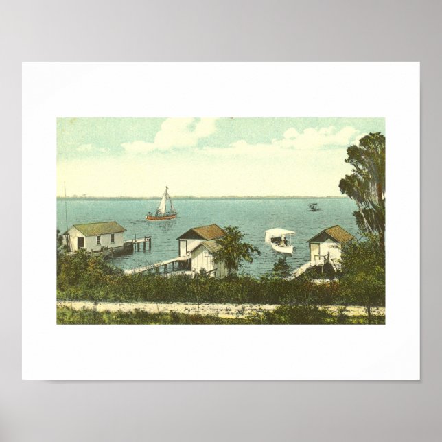 Mount Dora, FL, Boat House, 1907 Poster (Vorne)