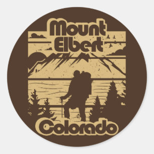 Mount Elbert Colorado Runder Aufkleber